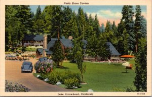 Linen Postcard North Shore Tavern Hotel in Lake Arrowhead, California