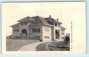 VENTURA, California CA ~ HIGH SCHOOL ca 1900s UDB Ventura County Postcard