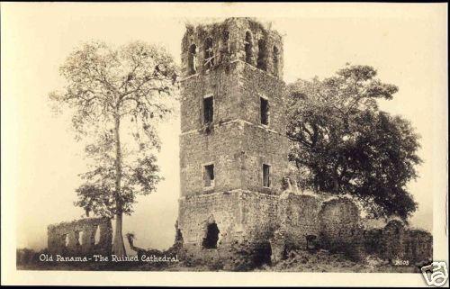 panama, The Ruined Cathedral (1930s) RPPC