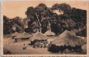 Burundi Hut Usumbura Vintage Postcard C077