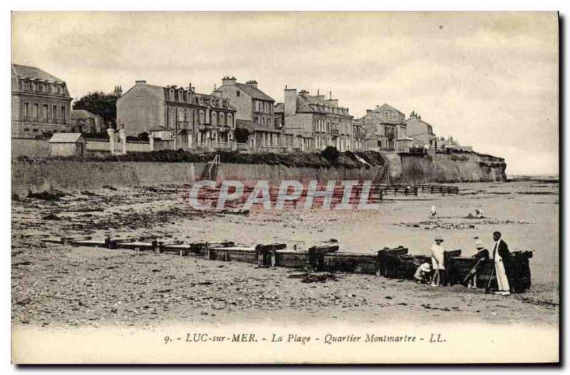 Old Postcard Luc Sur Mer The Beach Montmartre