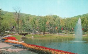 Tuxedo New York, Sterling Forest Gardens International Lake, Vintage Postcard