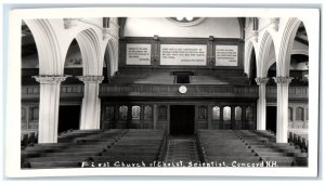 Concord New Hampshire NH Postcard RPPC Photo First Church Of Christ c1940's