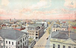 CHARLESTON SC~LOOKING NORTH FROM ST MICHAEL'S CHURCH TOWER_1919 POSTCARD