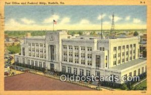 Norfolk, VA USA Post Office 1952 postal marking on front