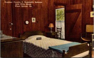 Vtg 1950s Rosevelt's Bedroom Little White House Warm Springs Georgia GA Postcard