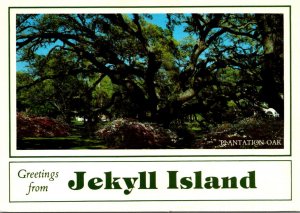 Georgia Jekyll Island Greetings Showing Plantation Oak