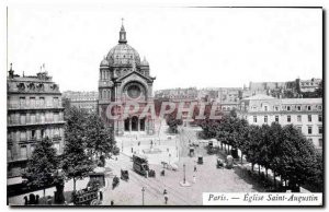 Postcard Old Paris Eglise Saint Augustine