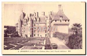 Old Postcard Chateau Langeais Facade Interieure