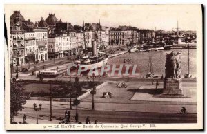 Old Postcard Le Havre Center Quai George V Ships