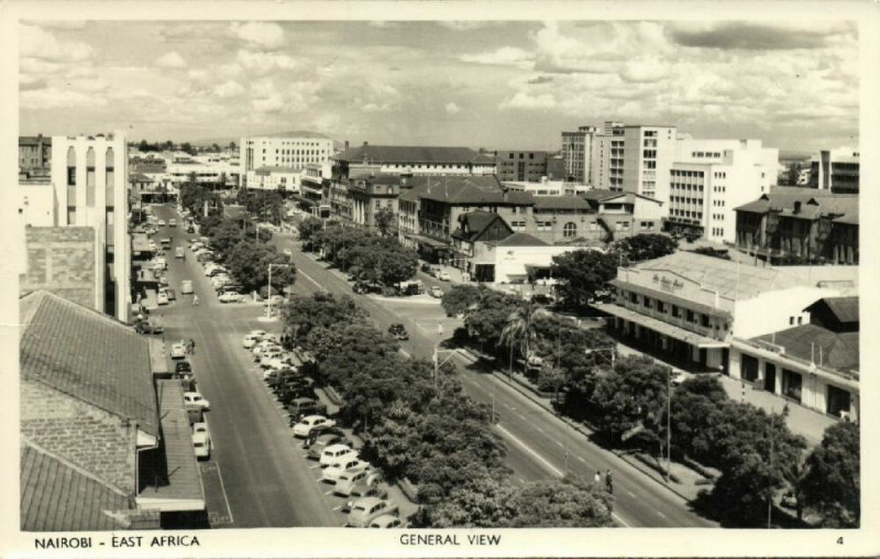 kenya, NAIROBI, General View, Cars (1950s) Skulina Pegas RPPC