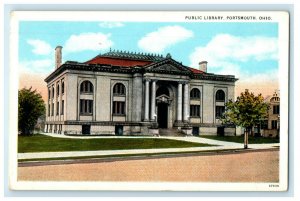 c1920s Public Library Portsmouth Ohio OH Unposted Vintage Postcard