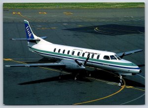 Airplane Postcard Air Nelson New Zealand Link Airlines Swearingen SA227AC FR14