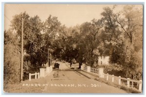 c1910's Bridge Cars At Delevan New York NY RPPC Photo Unposted Antique Postcard