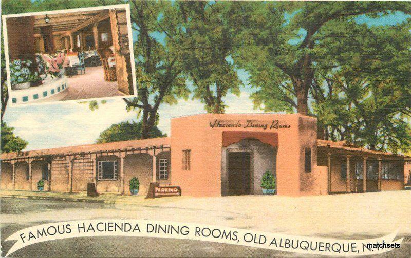 Albuquerque New Mexico Hacienda Dining 1940s Nationwide postcard 10825