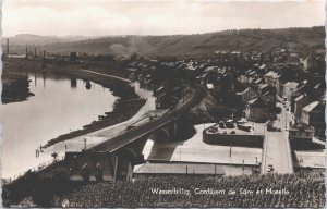 Luxembourg Wasserbillig Confluent de Sure et Moselle Vintage RPPC 03.81