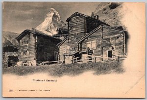 Switzerland c1906 Postcard Chalets A Zermatt