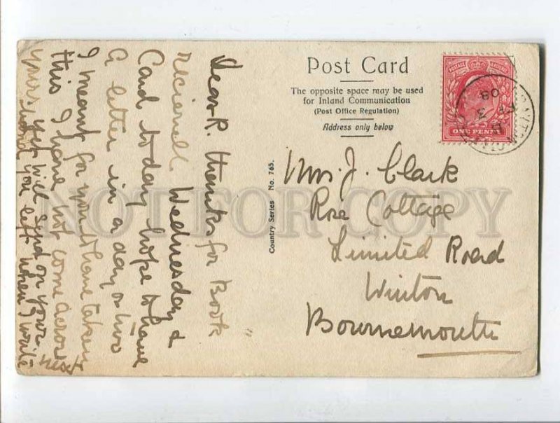 287277 UK Drayton St.Leonards church 1908 year RPPC