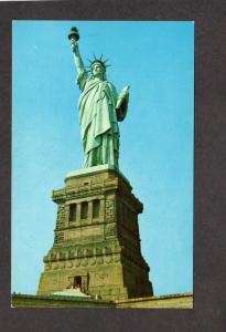 NYC Statue of Liberty New York City NY Postcard PC Liberty Island Harbor