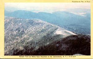 New York Adirondacks Hairpin Turn On Whiteface Mountain 1950 Dexter Press