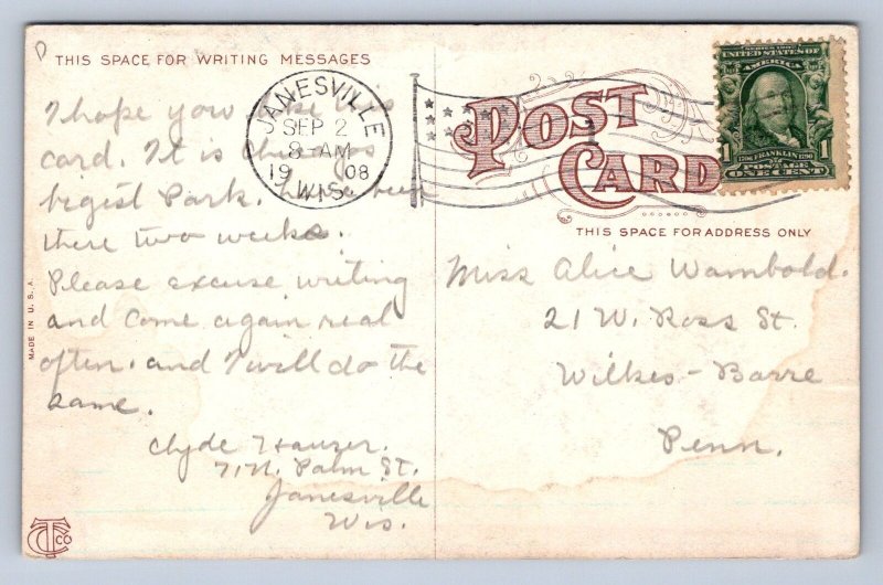 J91/ Chicago Illinois Postcard c1910 Riverview Park Hell Gate Scene  14