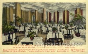 Hotel Martha Washington, New York City, NYC USA Restaurant Unused 