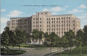 Postcard Charlotte Memorial Hospital Charlotte NC