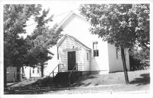 J24/ East Jordan Michigan RPPC Postcard c1940s Church of God Building 282