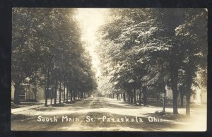 RPPC PATASKALA OHIO SOUTH MAIN STREET SCENE VINTAGE REAL PHOTO POSTCARD