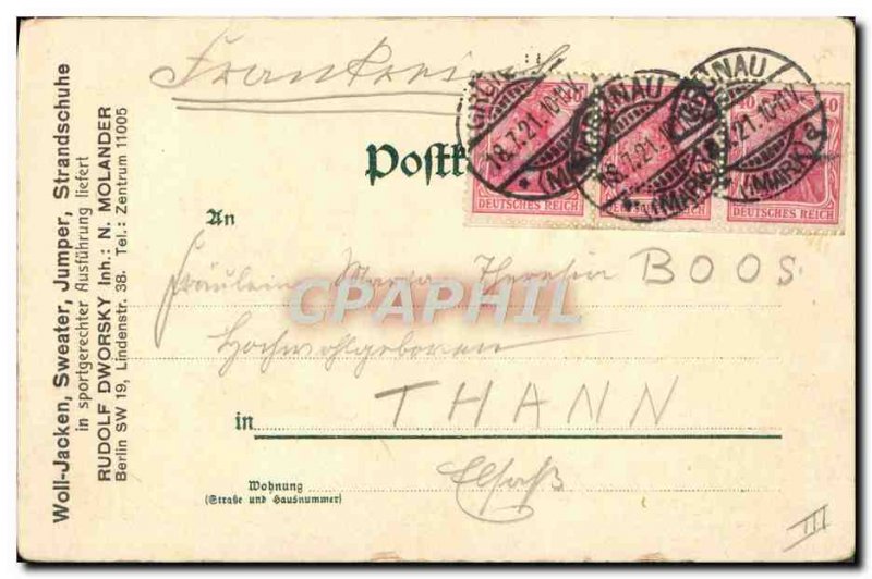 Postcard Old Boat Sailboat