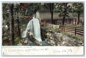 c1905 Old Town Mill New London Connecticut CT Antique Posted Tuck Art Postcard 