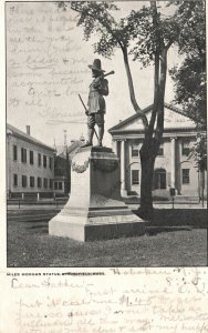 Vintage Postcard 1905 Miles Morgan Statue Landmark Springfield Massachusetts MA