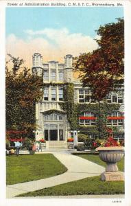 Warrensburg Missouri 1940s Postcard Central Missouri State Teachers College