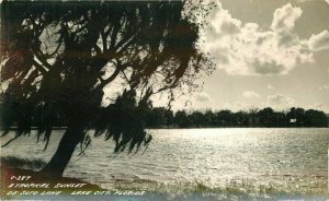 Lake City Florida De Soto Lake Tropical Sunset Cook RPPC Photo Postcard 21-14146