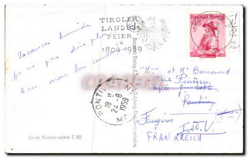 Old Postcard Zell g Imbachhorn Hochtenn