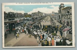 WILDWOOD BY THE SEA NJ BABY PARADE ANTIQUE POSTCARD