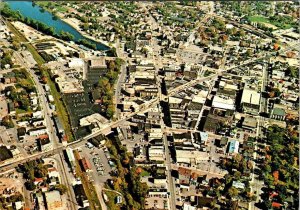 Waukesha, WI Wisconsin  DOWNTOWN CITY AERIAL VIEW  ca1970's  4X6 Postcard