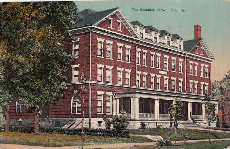 Postcard The Colonial Grove City PA