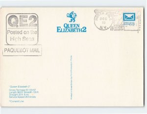 Postcard Queen Elizabeth 2, Cunard Line