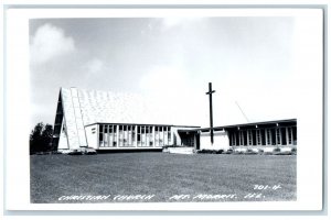 c1950's Christian Church Mt. Morris Illinois IL RPPC Photo Vintage Postcard