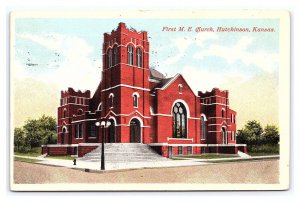 Postcard First M. E. Church Hutchinson Kansas c1915