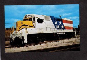 Illinois Central Gulf Railroad Train Engine 1776 Bicentennial Paint Postcard