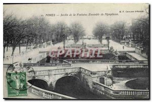 Postcard Old Nimes Fountain Garden Nympheum Together