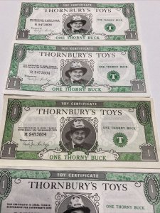 Vtg Thornbury's Toys Store Thorny Bucks Louisville Lexington KY Certificate Lot