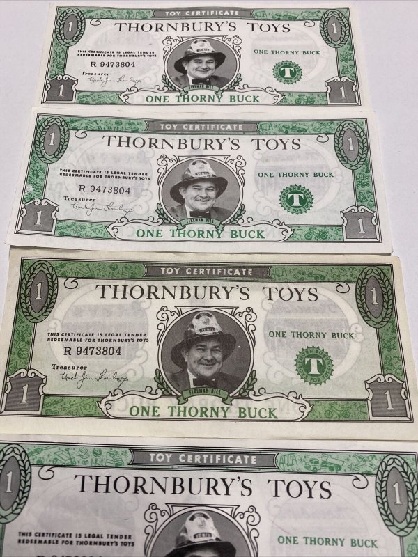 Vtg Thornbury's Toys Store Thorny Bucks Louisville Lexington KY Certificate Lot