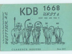 Pre-1980 RADIO CARD - Whittier - Near Bryson City & Cherokee & Sylva NC AH2840