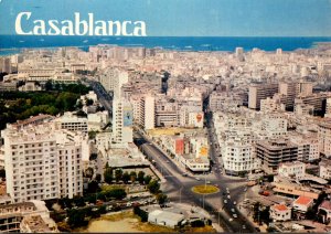 Morocco Casablanca Aerial View Hassan II Avenue