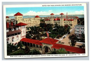 Vintage 1930's Postcard The Alcazar & The Cordova Hotels St. Augustine Florida