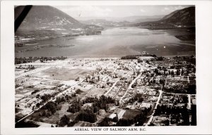 Salmon Arm BC British Columbia Aerial View Unused 1950s RPPC Postcard H60