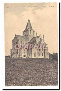 Cerisy la Foret Old Postcard L & # 39eglise (12th)